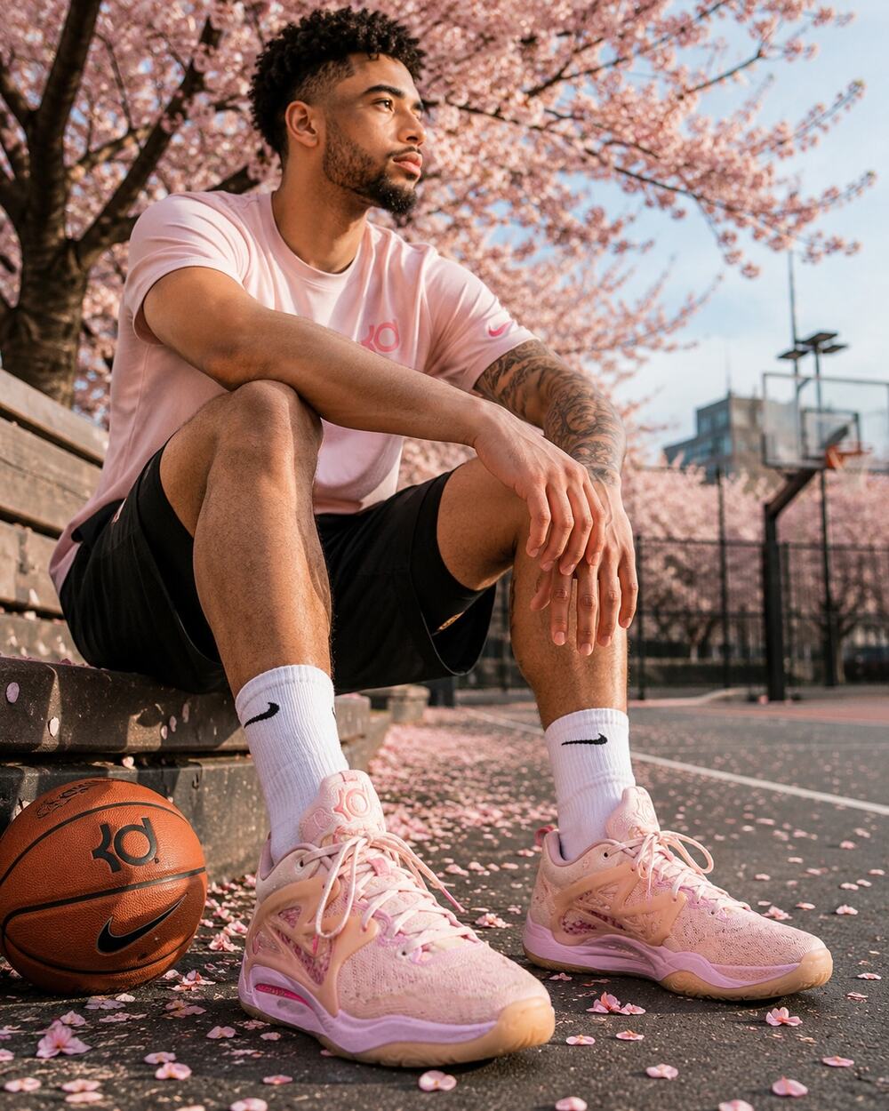 Nike KD 15 Aunt Pearl Pink Basketball Shoes Men's 11 w/ Extra Laces